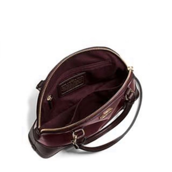 Coach OxBld Metallic Cherry MINI CORA DOME SATCHEL, NWT - Picture 2 of 6